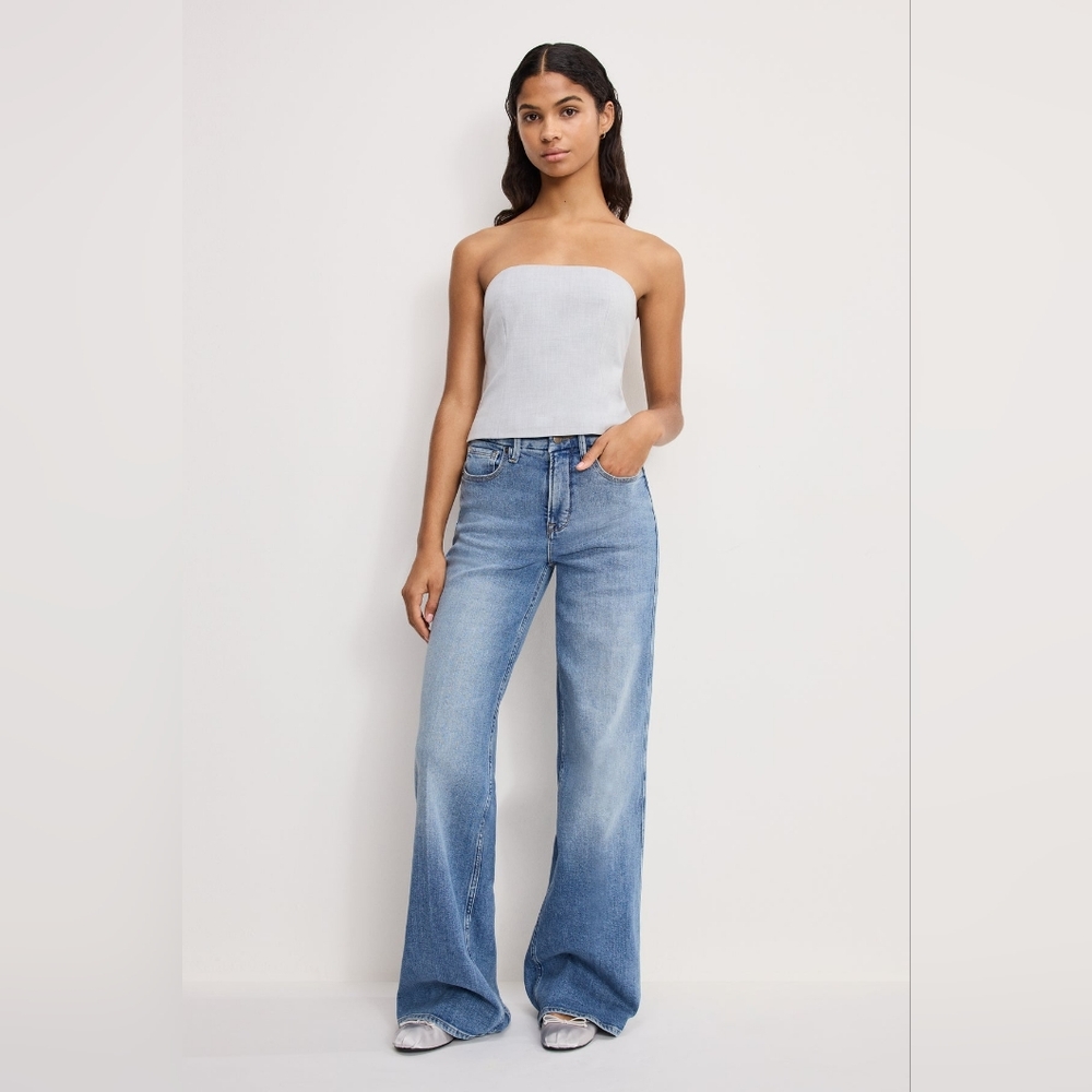 NWT Good American Good Skate Wide Jeans Size 10/30 in Indigo1142 - Picture 3 of 16